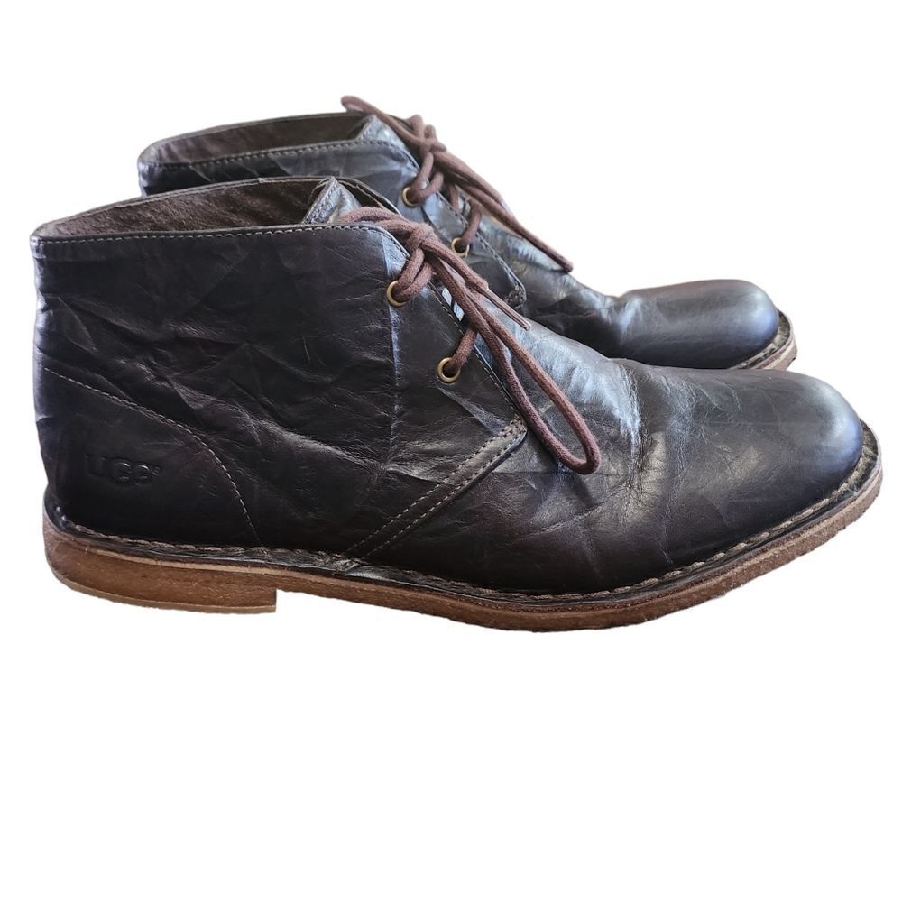 UGG Leighton brown leather shoes sz 12